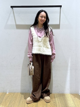 「BAYFLOW（ベイフロー）のアイテム（アクセサリー）」を使った、しいぽ。さん（レディース・150cm）の秋コーディネート