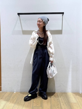 「BAYFLOW（ベイフロー）のボール3連ネックレス（ネックレス、その他）」を使った、しいぽ。さん（レディース・150cm）の春コーディネート