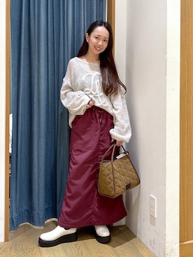 「アイテム（アンダーウェア）」を使った、しいぽ。さん（レディース・150cm）の秋コーディネート