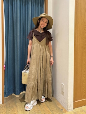 「アウトドア」｜しいぽ。さん（レディース・150cm）の春コーディネート