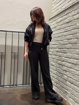 「Reebok（リーボック）のアイテム（ブルゾン）」を使った、Natsuさん（レディース・153cm）の秋コーディネート