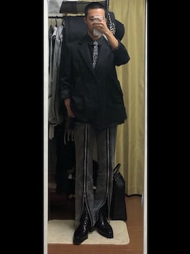 「アイテム（ブーツ）」を使った、chinari_fashionさん（メンズ・166cm）の秋コーディネート