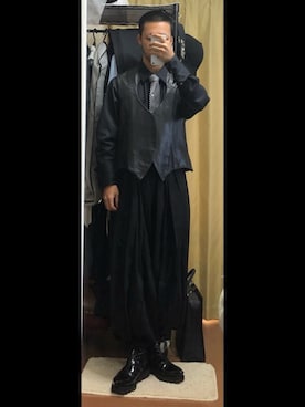 「アイテム（フォーマルスーツ/小物）」を使った、chinari_fashionさん（メンズ・166cm）の秋コーディネート