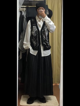 「アイテム（帽子）」を使った、chinari_fashionさん（メンズ・166cm）の秋コーディネート