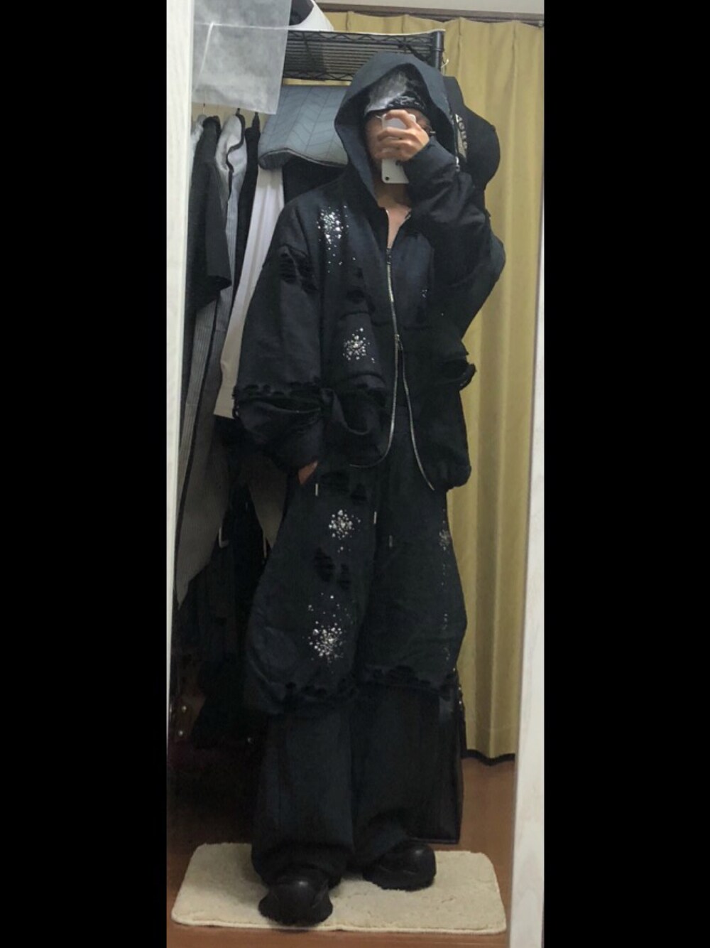 neith.（ネイス）の「neith./ネイス/Meteor Crush Hoodie(Black