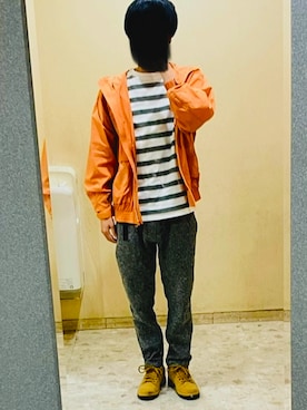 「アイテム（ナイロンジャケット）」を使った、アカサカさん（メンズ・167cm）の秋コーディネート