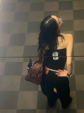 「アイテム（チューブトップ）」を使った、Miさん（レディース・159cm・20代）の夏コーディネート