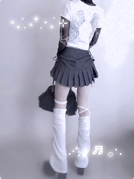 「アイテム（レッグウォーマー）」を使った、fuyun__ @透明感と強ささん（レディース・165cm）の秋コーディネート