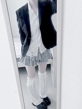 「アイテム（レッグウェア）」を使った、fuyun0_0@透明感と強さ⚡️🫧さん（レディース・165cm）の夏コーディネート