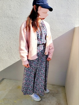「CHUMS（チャムス）のアイテム（帽子）」を使った、rinominさん（レディース・144cm）の春コーディネート