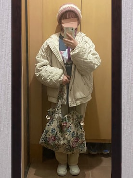 「merry jenny（メリージェニー）のアイテム（その他アウター）」を使った、pieさん（レディース・155cm）の冬コーディネート