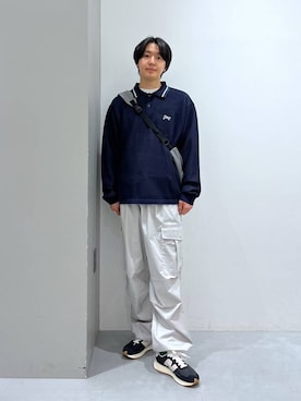 「LAKOLE（ラコレ）のアイテム（ニット/セーター）」を使った、Jiro_さん（メンズ・176cm）の冬コーディネート