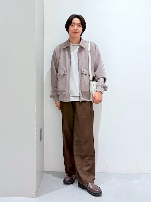 【入手困難品】はらぺこ商店　スエードブルゾン　ブラック LAKOLE（ラコレ） ブルゾン アウター ハーフZIP風中綿ブルゾン