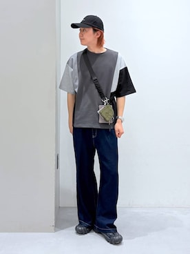 「LAKOLE（ラコレ）のアイテム（キャップ）」を使った、Jiro_さん（メンズ・176cm）の春コーディネート