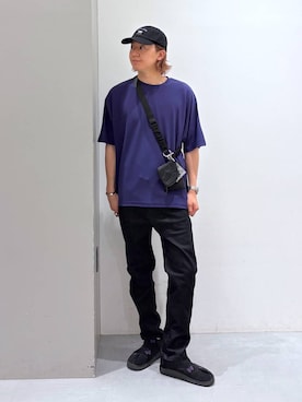「LAKOLE（ラコレ）のアイテム（キャップ）」を使った、Jiro_さん（メンズ・176cm）の夏コーディネート