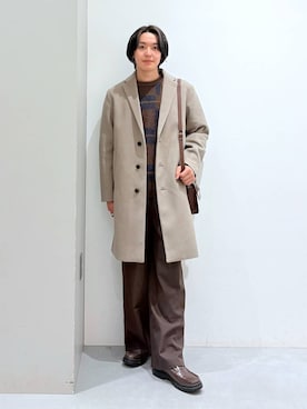 「アイテム（チェスターコート）」を使った、Jiro_さん（メンズ・176cm）の秋コーディネート