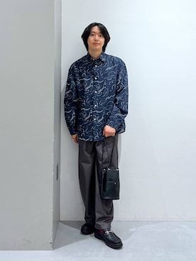 「LAKOLE（ラコレ）のアイテム（ハンドバッグ）」を使った、Jiro_さん（メンズ・176cm）の冬コーディネート
