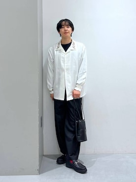 「LAKOLE（ラコレ）のアイテム（ハンドバッグ）」を使った、Jiro_さん（メンズ・176cm）の冬コーディネート