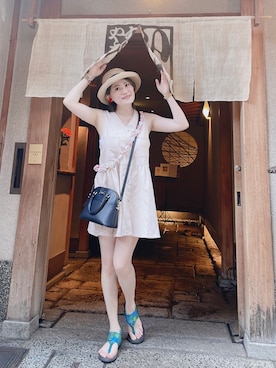 「sanuk（サヌーク）のアイテム（サンダル）」を使った、Bella Changさん（レディース・153cm）の夏コーディネート