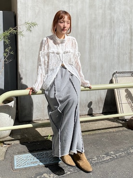 「w closet（ダブルクローゼット）のアイテム（ジャケット/アウター）」を使った、Takano Amiさん（レディース・158cm）の春コーディネート