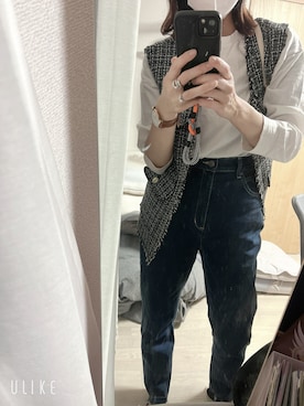 「FUN（ファン）のアイテム（トップス）」を使った、mammさん（レディース・159cm）の秋コーディネート