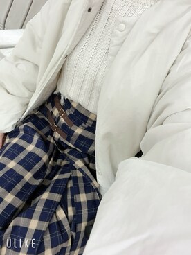 「COLONY 2139（コロニートゥーワンスリーナイン）のアイテム（ノーカラージャケット）」を使った、mammさん（レディース・159cm）の冬コーディネート