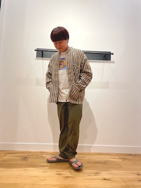 「ARMY TWILL（アーミーツイル）のアイテム（シャツ/ブラウス）」を使った、せのくちさん（メンズ・167cm）の夏コーディネート