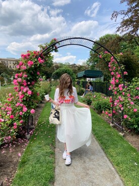 「midiskirt」｜Francesさん（レディース・157cm）の夏コーディネート