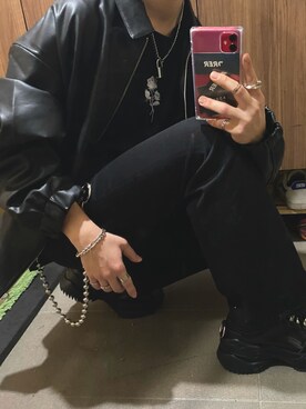 「ADRER（アドラー）の【ADRER】The ring（リング）」を使った、けいとさん（メンズ・170cm）の秋コーディネート