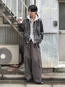 「アイテム（パーカー）」を使った、Yo_ta  さん（メンズ・178cm）の秋コーディネート