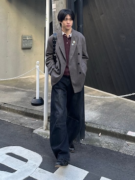 「アイテム（テーラードジャケット）」を使った、Yo_ta  さん（メンズ・178cm）の冬コーディネート