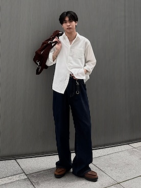 ZARAのアイテムを使った「リジットデニム」のメンズ人気ファッション