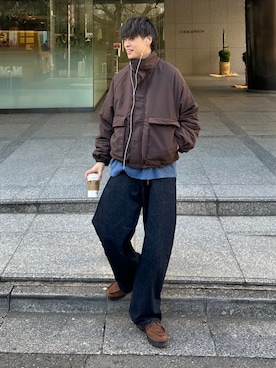 「MONKEY TIME（モンキータイム）のアイテム（パンツ）」を使った、Yo_ta  さん（メンズ・178cm）の冬コーディネート