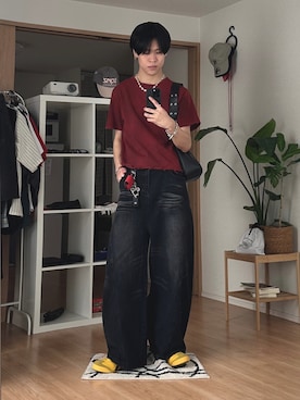 「アイテム（バングル/リストバンド）」を使った、Yo_ta  さん（メンズ・180cm）の夏コーディネート