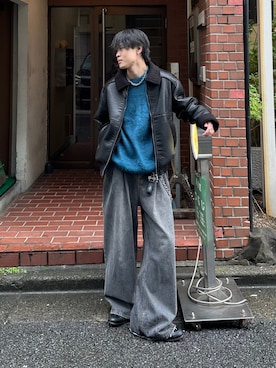 「アイテム（ウォレットチェーン）」を使った、Yo_ta  さん（メンズ・178cm）の秋コーディネート