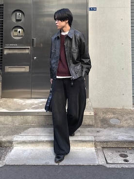 「アイテム（ハンドバッグ）」を使った、Yo_ta  さん（メンズ・178cm）の冬コーディネート