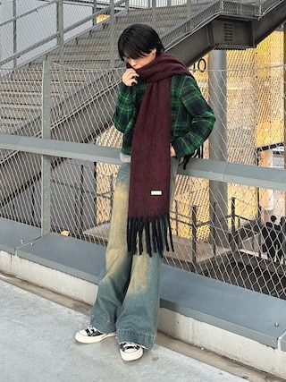 「Elanque（エランク）のshort length coveralls/ショートレングスカバーオール（セットアップ）」を使った、Yo_ta  さん（メンズ・178cm）の冬コーディネート