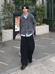 もみ｜WYM LIDNMのデニムパンツを使った参考コーディネート