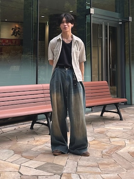 「アイテム（タンクトップ）」を使った、Yo_ta  さん（メンズ・178cm）の夏コーディネート