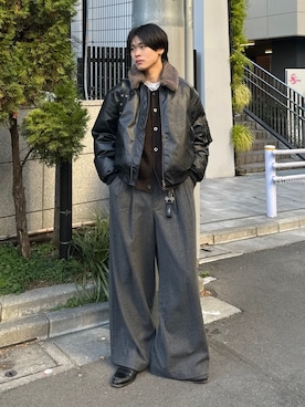 「アイテム（カーディガン/ボレロ）」を使った、Yo_ta  さん（メンズ・178cm）の冬コーディネート