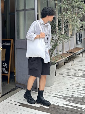 「アイテム（トートバッグ）」を使った、Yo_ta  さん（メンズ・178cm）の秋コーディネート
