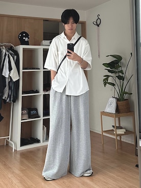 「スウェット×シャツ」｜Yo_ta  さん（メンズ・178cm）の夏コーディネート