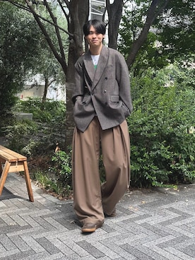 「アイテム（テーラードジャケット）」を使った、Yo_ta  さん（メンズ・178cm）の秋コーディネート