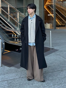 「アイテム（チェスターコート）」を使った、Yo_ta  さん（メンズ・178cm）の冬コーディネート