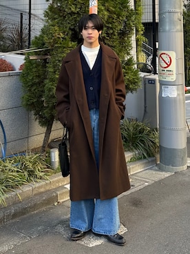 「アイテム（カーディガン/ボレロ）」を使った、Yo_ta  さん（メンズ・178cm）の冬コーディネート