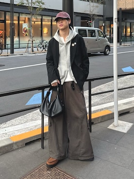 「アイテム（ハンドバッグ）」を使った、Yo_ta  さん（メンズ・178cm）の秋コーディネート