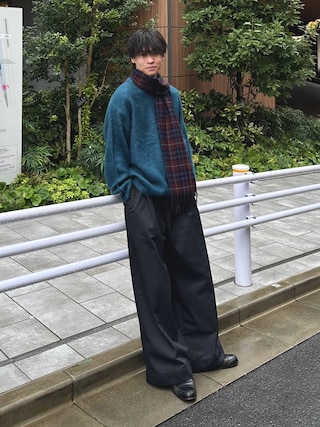 「LUENNA（ルエナ）の【LUENNA】Basic Shaggy Knit Sweater / ベーシック シャギーニットセーター（ニット/セーター）」を使った、Yo_ta  さん（メンズ・178cm）の秋コーディネート