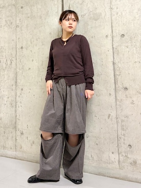 「KBF（ケイビーエフ）のアイテム（カーディガン/ボレロ）」を使った、いの  さん（レディース・157cm）の秋コーディネート