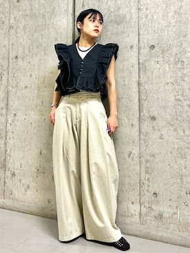 「KBF（ケイビーエフ）のアイテム（シューズ）」を使った、いの  さん（レディース・157cm）の春コーディネート