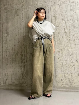 「初夏のお出掛けコーデ」｜「アイテム（アクセサリー）」を使った、いの  さん（レディース・157cm）の春コーディネート